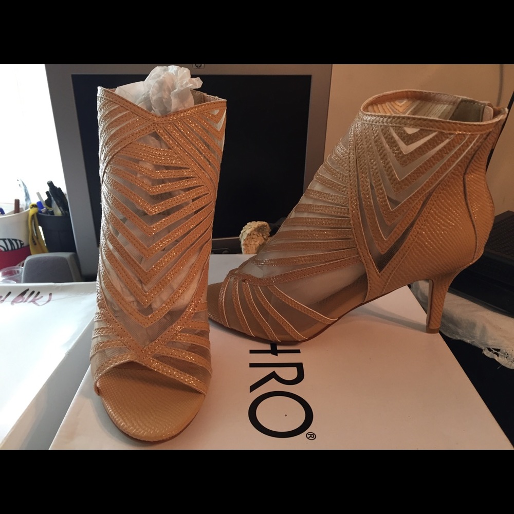 Tan bootie boot